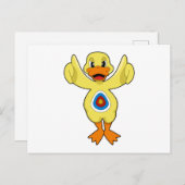 ダーツの中心に当たる ポストカード (正面/裏面)