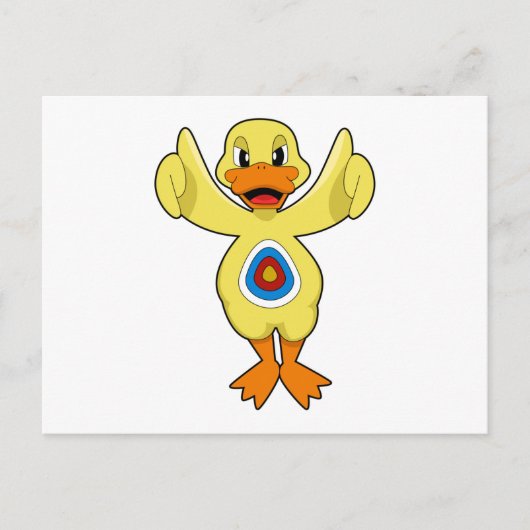 ダーツの中心に当たる ポストカード (正面)