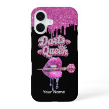 ダーツの女王 ギラギラ ピンク ドリップ iPhoneケース
