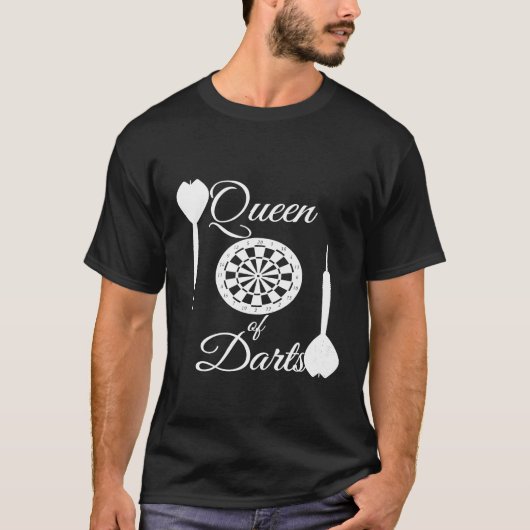 ダーツの女王 ダーツボード ダーツ射撃 シューター Tシャツ (正面)