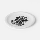 ダーツの幸福は3人で締め付けられている ペーパープレート (アングル)