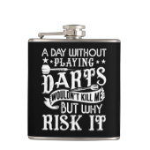 ダーツの皮肉なフラスコなしの日6oz. フラスク (正面)