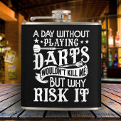ダーツの皮肉なフラスコなしの日6oz. フラスク