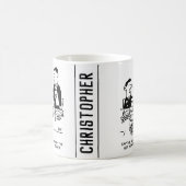 ダーツの試合に出る花婿 コーヒーマグカップ (中央)