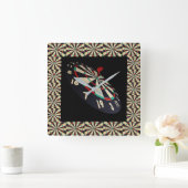 ダーツの遊び方、ダーツボードを打つ方法、 スクエア壁時計 (ホーム)