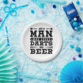 ダーツやビールが大好きな男だ ペーパープレート (パーティー)