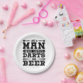 ダーツやビールが大好きな男だ ペーパープレート (パーティー)