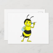 ダーツを投げるハチ ポストカード (正面/裏面)