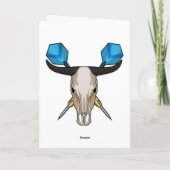 ダーツを投げる牛とダーツ カード (裏面)