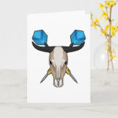 ダーツを投げる牛 カード (黄色い花)