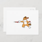 ダーツを投げる犬の画像.PNG ポストカード (正面/裏面)