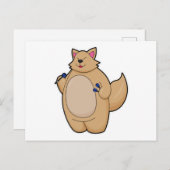 ダーツを投げる猫 ポストカード (正面/裏面)