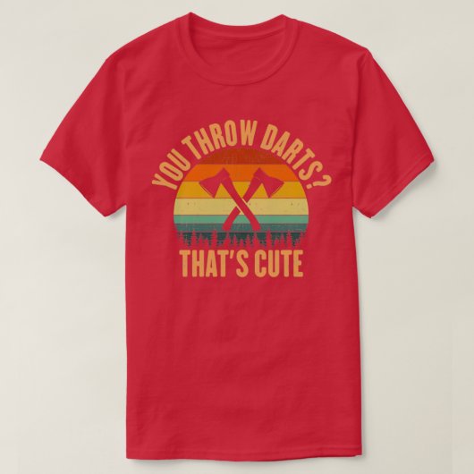 ダーツを投げる Tシャツ (デザイン正面)