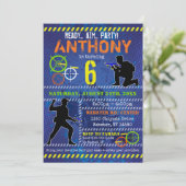 ダーツウォーズパーティーブラスターガン誕生日 招待状 (スタンド正面)