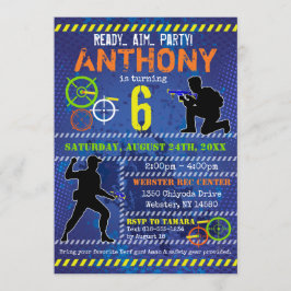 ダーツウォーズパーティーブラスターガン誕生日 招待状