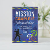 ダーツウォーズ誕生日パーティーサンキューカード 招待状 (スタンド正面)