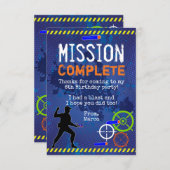 ダーツウォーズ誕生日パーティーサンキューカード 招待状 (正面/裏面)