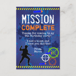 ダーツウォーズ誕生日パーティーサンキューカード 招待状