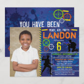 ダーツウォーズ誕生日パーティー招待状 招待状 (正面/裏面)