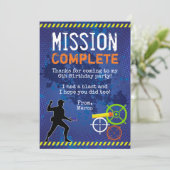 ダーツウォーズ バースデーパーティー 感謝カード 招待状 (スタンド正面)