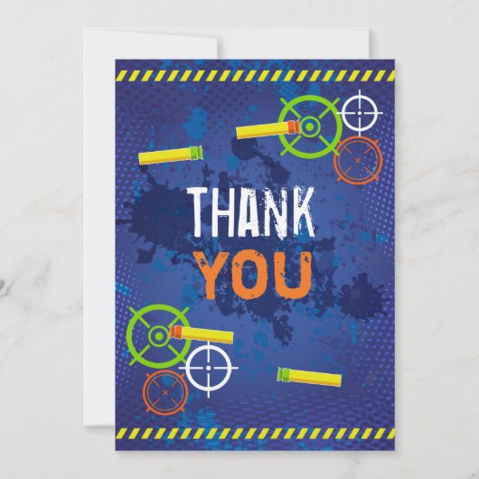 ダーツウォーズ バースデーパーティー 感謝カード 招待状 (裏面)