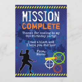 ダーツウォーズ バースデーパーティー 感謝カード 招待状