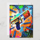 ダーツガンの誕生日の招待状、ダーツガン戦争招待状 招待状 (裏面)