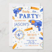 ダーツガンの誕生日招待状 招待状 (正面)