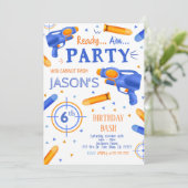 ダーツガンの誕生日招待状 招待状 (スタンド正面)