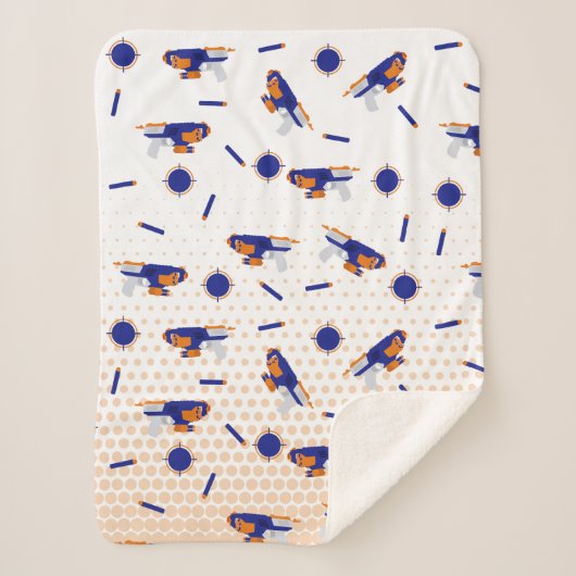 ダーツガンバトルウォーズ少年のターゲットパターン シェルパブランケット (正面)