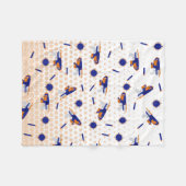 ダーツガンバトルウォーズ少年のターゲットパターン フリースブランケット (正面(横))