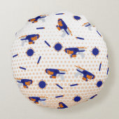 ダーツガンバトルウォーズ少年のターゲットパターン ラウンドクッション (裏面)