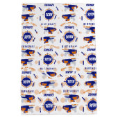 ダーツガンバトルウォーズ少年誕生日少年の名前の年齢 ミディアムペーパーバッグ (裏面)