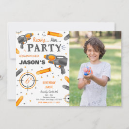 ダーツガンバースデーパーティーの写真 招待状