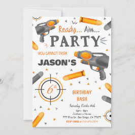 ダーツガンバースデーパーティー 招待状