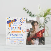 ダーツガンパーティー誕生日写真 招待状 (スタンド正面)