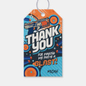 ダーツガン誕生日感謝していメッセージカード ギフトタグ (正面)