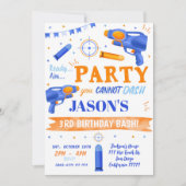 ダーツガン誕生日招待状 招待状 (正面)