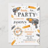 ダーツガン誕生日招待状 招待状 (正面)