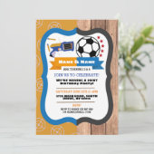 ダーツガン&フットボールのジョイントボーイ誕生日  招待状 (スタンド正面)