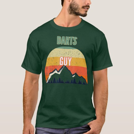 ダーツギフト男性へダーツガイ Tシャツ (正面)