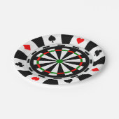 ダーツクラシックトランプのポーカーチップスタイルのゲーム ペーパープレート (アングル)
