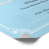 ダーツコンペティション優勝者の証明書ポスター ポスター (角)