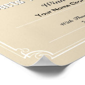 ダーツコンペティション優勝者の証明書ポスター ポスター (角)