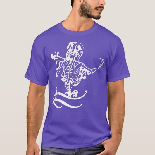ダーツスケルトンダーツプレーヤー Tシャツ (正面)