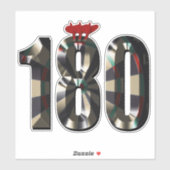 ダーツスコア180、 シール (シート)