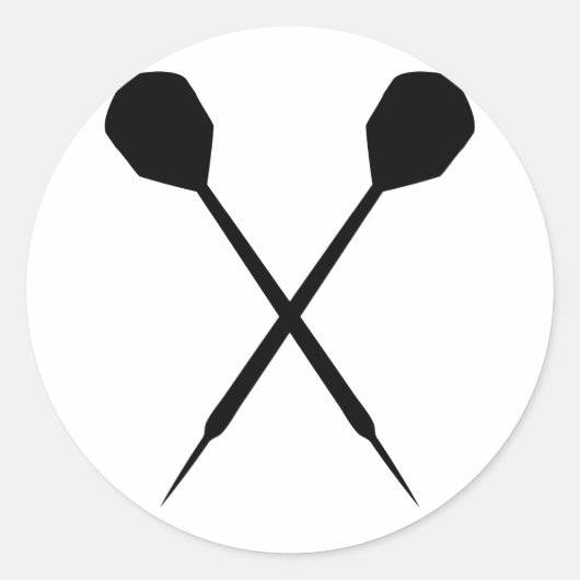 ダーツスポーツアイコン ラウンドシール (正面)