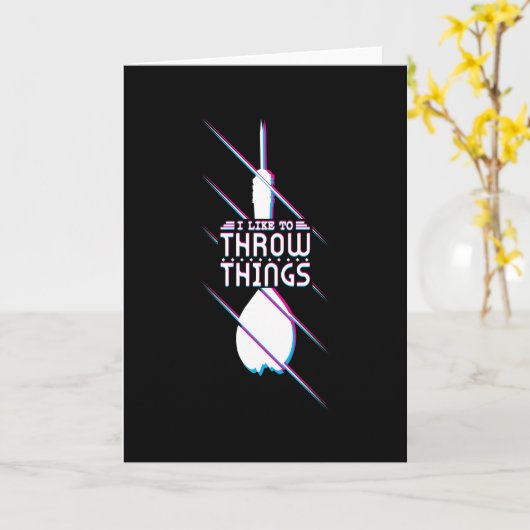 ダーツスロー カード (黄色い花)