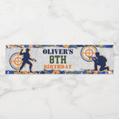 ダーツソルダーズ迷彩柄軍隊誕生日パーティー ペットボトルラベル (シングルラベル)