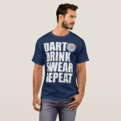 ダーツダーツおもしろいチームプレミアム Tシャツ (正面フル)